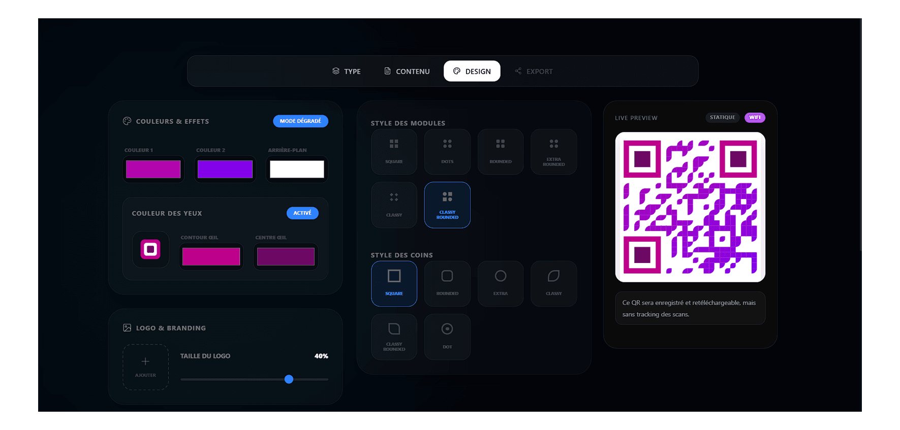 MyQR – Générateur de QR codes personnalisés